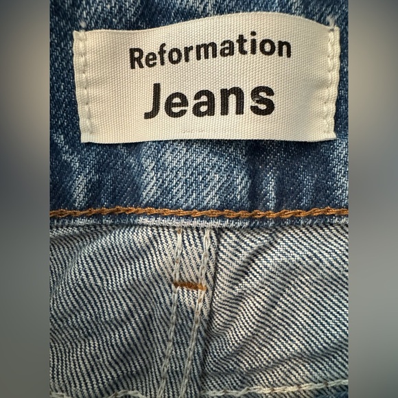 Reformation Cynthia Belted High Rise Straight Leg Jeans No Size See Measurements - Picture 8 of 10